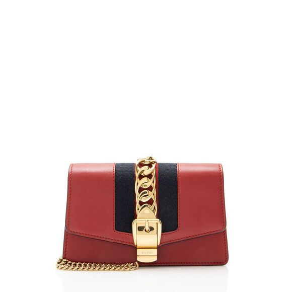 Gucci Handbags - Gucci Leather Sylvie Super Mini Bag